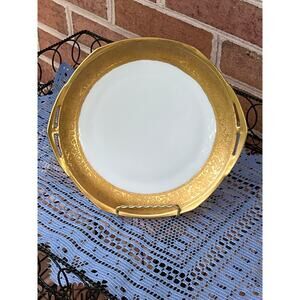 VTG MZ Altrohlau Plate Czechoslovakia  Artist Initial  EVP 1931 Handled Serving